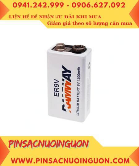 RAMWAY ER-9V; Pin nuôi nguồn RAMWAY ER-9V lithium 9v 1200mAh chính hãng