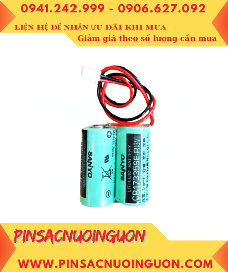 Sanyo 2CR17335SE-R (2 viên thép đôi) Pin nuôi nguồn 2CR17335SE-R lithium 6v 1800mAh, Xuất xứ Nhật