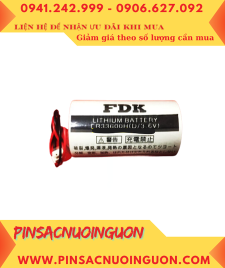 FDK ER33600H, Pin nuôi nguồn PLC FDK ER33600H lithium 3.6v D 19000mAh chính hãng /Xuất xứ NHẬT