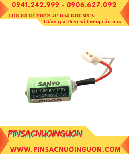 Sanyo CR14250SE; Pin nuôi nguồn PLC Sanyo CR14250SE lithium 3v 1/2AA 850mAh _Made in Japan