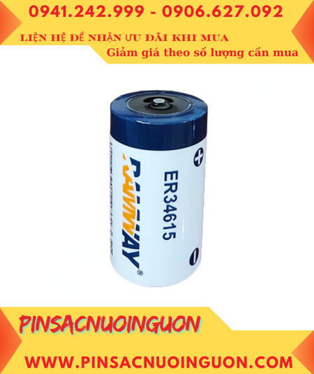 RAMWAY ER34615; Pin nuôi nguồn RAMWAY ER34615 lithium 3.6V D 19000mAh chính hãng