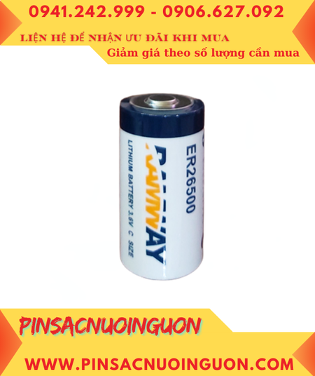 RAMWAY ER26500; Pin nuôi nguồn RAMWAY ER26500 lithium 3.6v C 9000mAh chính hãng