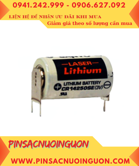 Sanyo CR14250SE; Pin nuôi nguồn Sanyo CR14250SE lithium 3v 1/2AA 850mAh, Xuất xứ NHẬT