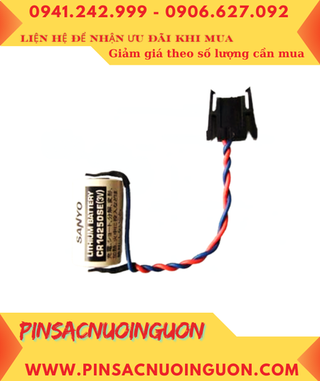 Sanyo CR14250SE; Pin nuôi nguồn Sanyo CR14250SE lithium 3v 1/2AA 850mAh, Xuất xứ NHẬT