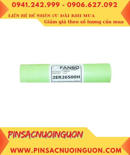 FANSO 2ER26500H (2 viên ghép như hình), Pin nuôi nguồn FANSO 2ER26500H lithium 3.6v chính hãng