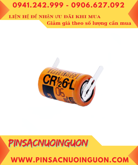 FUJI CR1/2 6.L; Pin nuôi nguồn FUJI CR1/2 6.L Lithium 3v 1/2AA 1000mAh chính hãng, Xuất xứ Nhật