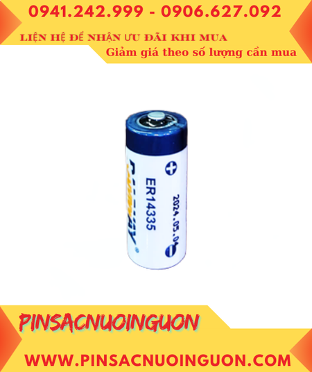 RAMWAY ER14335, Pin nuôi nguồn RAMWAY ER14335 Lithium 3.6v Thionyl Chloride (Li-SOCl2) Cylindrical