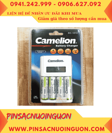 Camelion BC-1012 _Bộ sạc AA kèm sẳn 4 Pin sạc Camelion NH-AA2500ARBP2 AlwaysReady - 1.2v