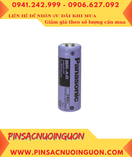 Pin Panasonic BR-AG; Pin nuôi nguồn PLC Panasonic BR-AG lithium 3v 4/5A 2200mAh, Xuất xứ NHẬT