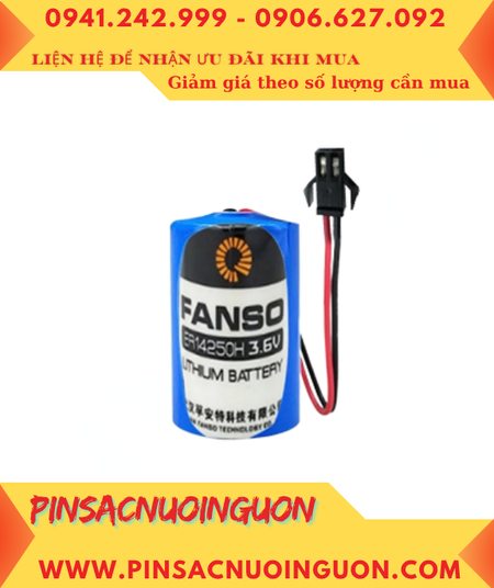 FANSO ER14250H; Pin nuôi nguồn PLC FANSO ER14250H (Zắc đen TO) 3.6v 1/2AA 1200mAh