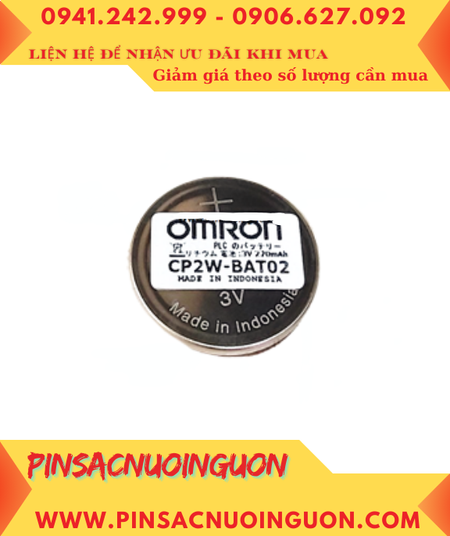 OMRON CP2W-BAT02, Pin nuôi nguồn PLC OMRON CP2W-BAT02 lithium 3V chính hãng /Xuất xứ Indonesia