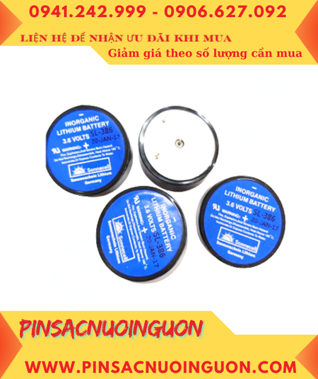 Sonnecell SL-386; Pin nuôi nguồn Sonnecell SL-386 (ER32L100) lithium 3.6v 1/6D 1700mAh _Xuất xứ Đức