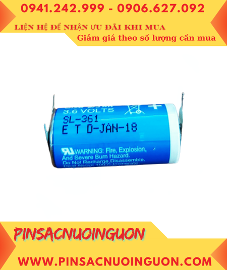 Sonnecell SL-361; Pin nuôi nguồn Sonnecell SL-361 lithium 3.6v 2/3AA (chân thép hàn) /Xuất xứ ĐỨC