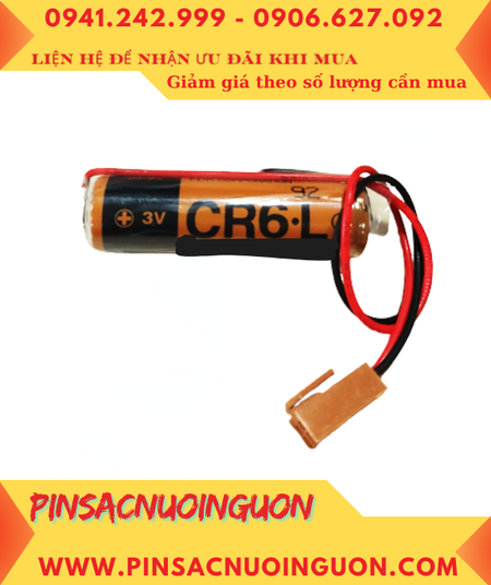 Pin máy KOBELCO CR6.L, Pin nuôi nguồn máy KOBELCO CR6.L lithium 3v chính hãng, Xuất xứ NHẬT