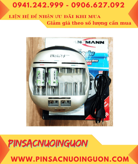 Ansman Energy 8Plus _Bộ sạc 4viên pin trung C, Kèm sẳn 2 Pin sạc Ansman C2500mAh-1.2v Mignon chính hãng