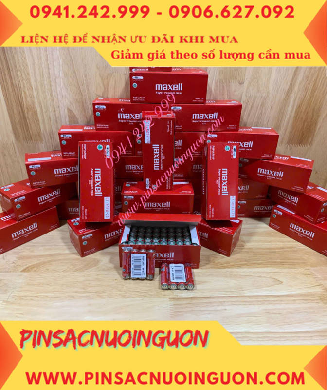 COMBO 1HỘP=40viên Pin AA 1.5v Maxell R6P(AR)4P SUM-3 Super Power ACE _Giá chỉ 109.000đ/ Hộp thumb