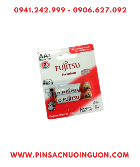 Fujitsu LR6(2B)FP; Pin tiểu AA 1.5v Alkaline Fujitsu Premium LR6(2B)FP (Made in Indonesia) _Vỉ 2viên