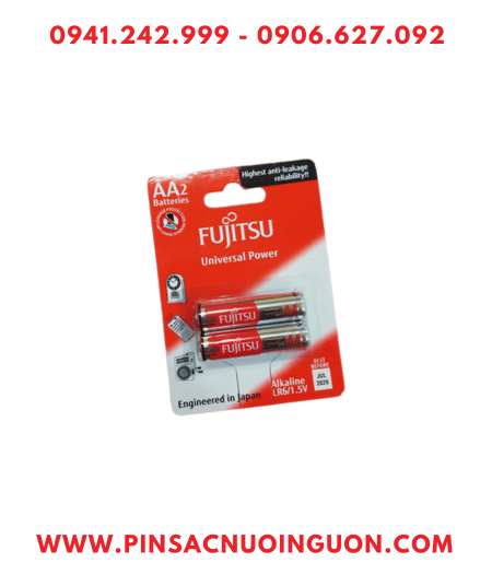 Fujitsu LR6-FU-W; Pin tiểu AA 1.5v Alkaline Fujitsu LR6-FU-W chính hãng _Xuất xứ Indonesia /Vỉ 2viên
