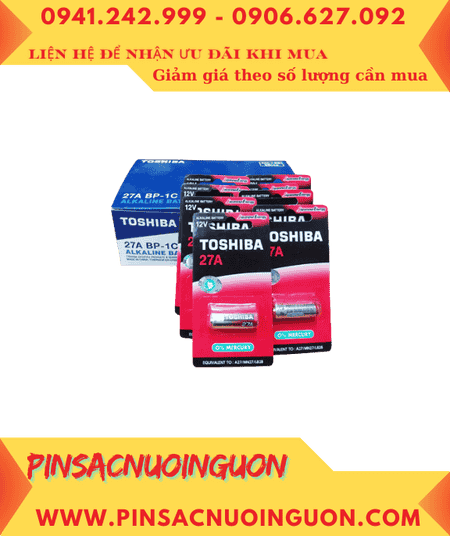 COMBO mua 01Hộp=25 vỉ Pin 12v Remote điều khiển Toshiba 27A- A27 chính hãng _Giá chỉ 649.000đ/Hộp 25vỉ