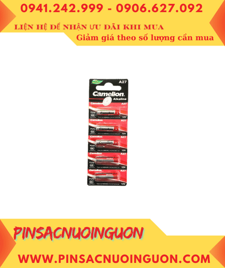 COMBO 1vỉ 5viên Pin 12v Camelion A27-27AE-MN27 LR27 _Giá chỉ 48.000/ Vỉ 5viên