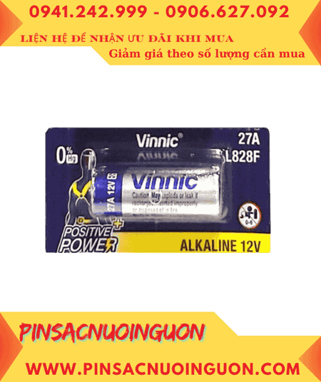 Pin 12v Pin A27 _Pin Vinnic A27; Pin Remote điều khiển 12V Vinnic 27A-L828F-27AE-MN27 (Vỉ giấy)