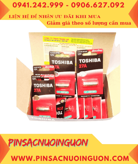 Toshiba 27A-Pin 12v Remote điều khiển Pin Toshiba 27A A27 Alkaline chính hãng (Vỉ 1viên) thumb