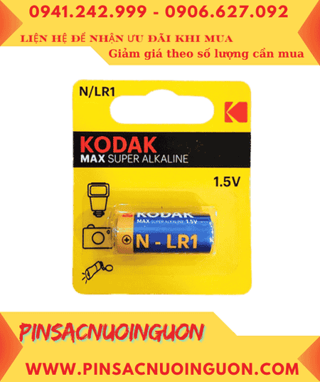 KODAK E90-LR1-SUM5-AM5; Pin N Alkaline 1.5v KODAK E90-LR1-SUM5-AM5 chính hãng /Vỉ 1viên