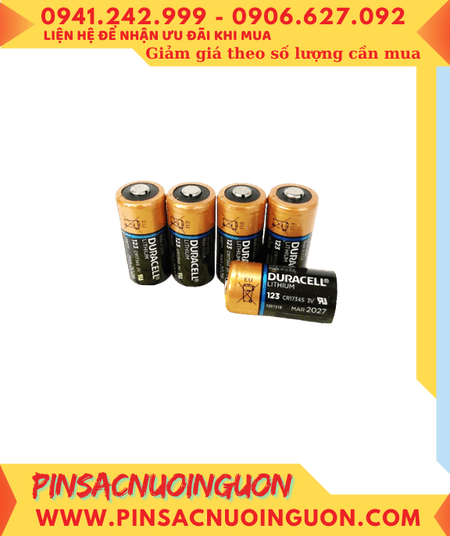 Pin Duracell CR123A Pin DL123A  Pin CR17345; Pin Duracell DL123A CR17345 Lithium 3v chính hãng