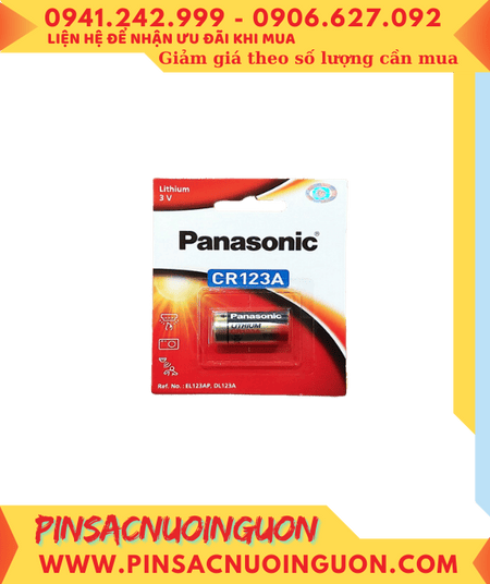 Panasonic CR123AW; Pin Panasonic CR123AW CR17345 PhotoLithium 3V chính hãng (Vỉ 1viên) /MẪU MỚI