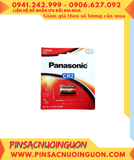 Panasonic CR-2W/1BE; Pin 3v lithium Panasonic CR-2W/1BE CR15H270 MẪU MỚI (Loại Vỉ 1viên)