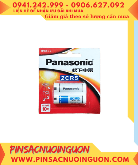 Panasonic 2CR-5W Pin 6v Lithium Panasonic 2CR5W (2CR5) chính hãng (MẪU MỚI) Loại Vỉ 1viên
