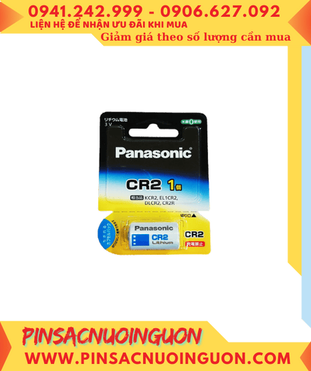Panasonic CR2, CR-2W/2P, CR15H270 Pin 3v Lithium thị trường Nội địa Nhật -vỉ pin Chữ Nhật ( Vỉ 1viên)
