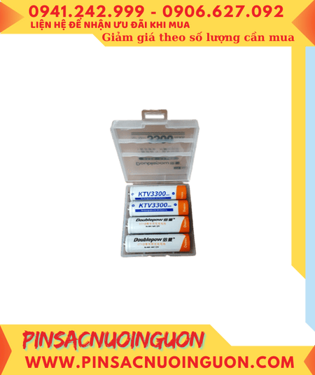 DoublePow KTV AA3300mAh, Pin sạc AA 1.2v DoublePow KTV AA3300mAh /Box 4 viên Vỏ màu vàng