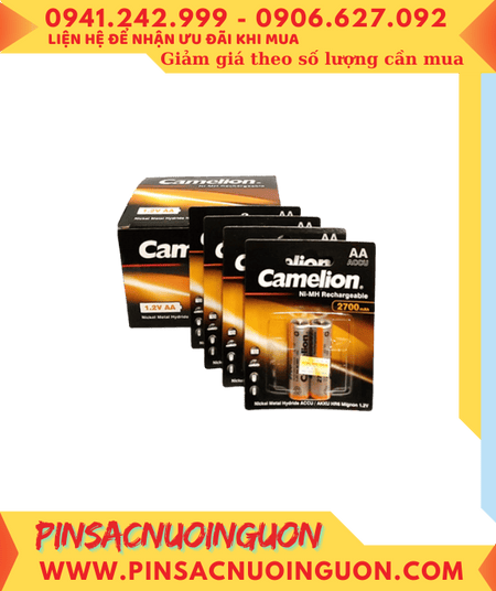 COMBO 01HỘP 12vỉ(24viên) Pin sạc AA2700mAh 1.2v Camelion NH-AA2700BP2 _Giá chỉ 864.000đ