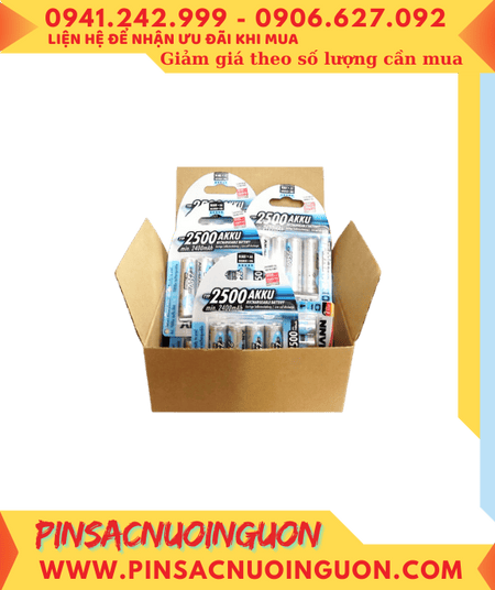 COMBO MUA 01 HỘP 12vỉ (48viên) Pin sạc NiMh AA 1.2v Ansman AA2500mAh Mignon _ Giá chỉ 3.384.000đ/Hộp