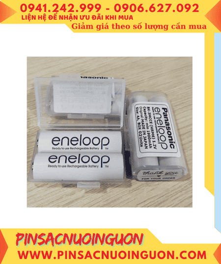 Panasonic Eneloop BK-3MCCE Pin sạc AA1900mAh 1.2v chính hãng _Xuất xứ Nhật (Hộp 2viên)/B.hành 6tháng