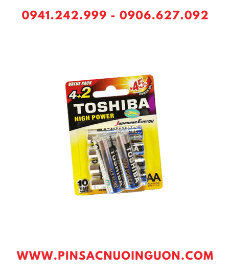 Toshiba LR6GCP BP6-2FPV; Pin AA 1.5V Alkaline Toshiba LR6GCP BP6-2FPV _Loại Vỉ 6viên