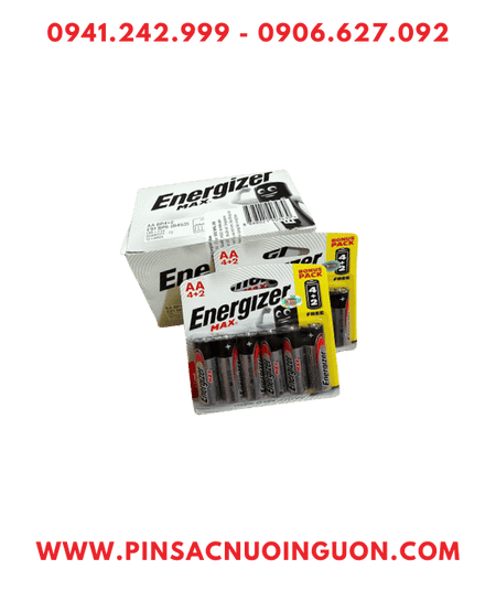 COMBO 1HỘP 12vỉ (=72viên) Pin Alkaline 1.5v AA Energizer E91 LR6 (Loại vỉ 6viên) _Giá chỉ 839.000đ/Hộp