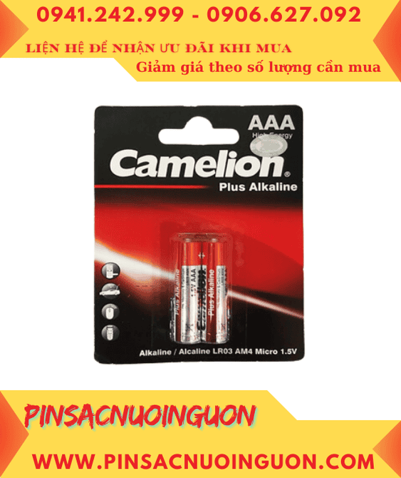 Camelion Plus LR03-AM4; Pin AAA 1.5v Alkaline Camelion Plus LR03-AM4 Mignon (MẪU MỚI)