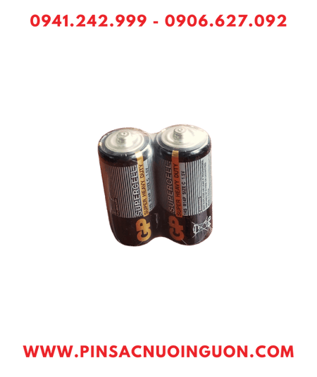 GP Supercell R14S-2S2 Pin trung C 1.5v GP Supercell R14S-2S2 Super Heavy Duty /Gói 2viên