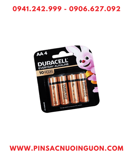 Duracell LR6-MN1500B4 Pin AA Duracell LR6 MN1500B4 Everyday Alkaline 1.5v chính hãng /Vỉ 4viên