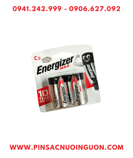 Energizer E93-BP2 Pin trung C 1.5v Alkaline Energizer Max E93-BP2 chính hãng (Loại vỉ 2viên)