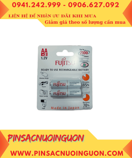 Fujitsu HR-3UTCEX(2B); Pin sạc AA 1900mAh 1.2v Fujitsu HR-3UTCEX(2B) /Xuất xứ NHẬT _Vỉ 2viên