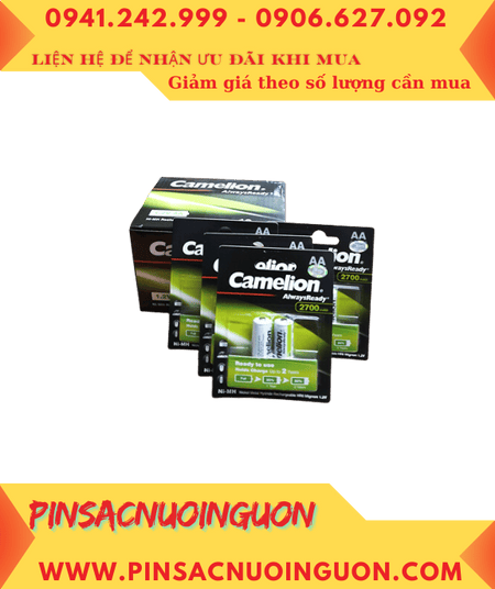 COMBO 01HỘP 12vỉ=24viên Pin sạc AA 1.2v Camelion NH-AA2500ARBP2 AlwaysReady _Giá chỉ 948.000đ/HỘP