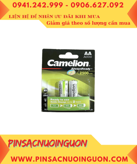 Camelion NH-AA2500ARBP2; Pin sạc AA 1.2v Camelion NH-AA2500ARBP2 AlwaysReady chính hãng /Vỉ 2viên