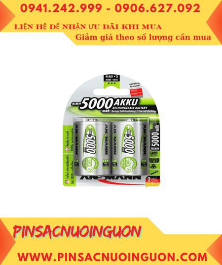 Ansman D5000mAh HR20; Pin sạc D 1.2v Ansman HR20 D5000mAh MaxE Mignon chính hãng (MẪU CŨ)