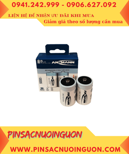 Ansman D5000mAh HR20; Pin sạc D 1.2v HR20 Ansman MaxE D5000mAh chính hãng (MẪU MỚI)