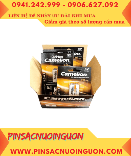 COMBO 01HỘP 12vỉ Pin sạc 9v Camelion NH-9V200BP1 (vỏ màu cam) chính hãng _Giá chỉ 998.000đ