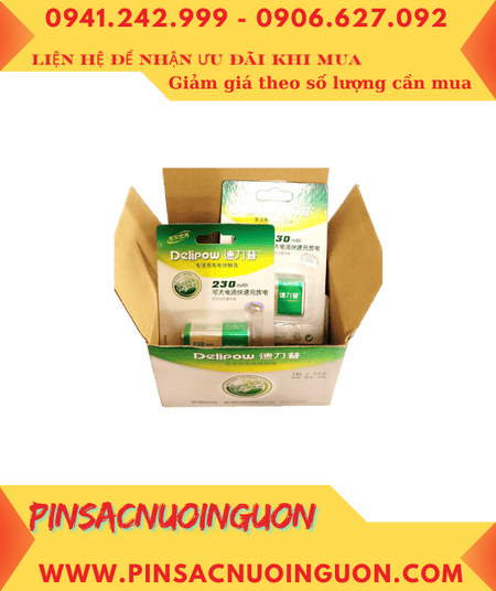 COMBO 01HỘP 10Vỉ Pin sạc 9v Delipow 9v230mAh 6HR61 chính hãng _Giá chỉ 989.000/Hộp 10vỉ