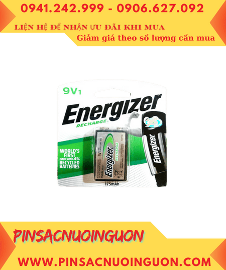 Energizer NH22-BP1 6HR61; Pin sạc 9v Energizer NH22-BP1 6HR61 175mAh chính hãng